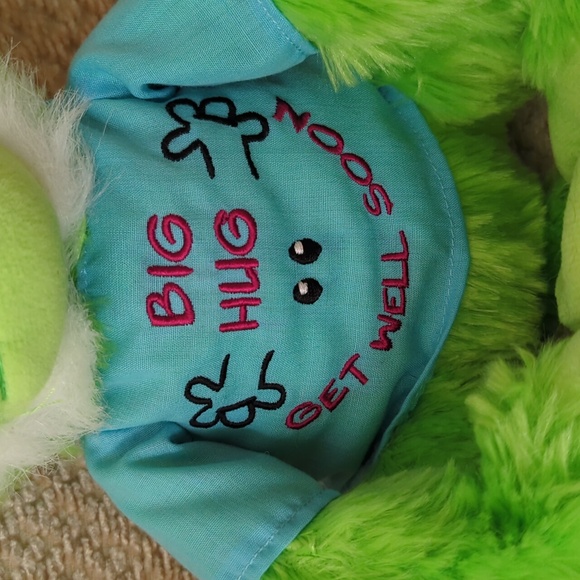 Fiesta Plush Get Well Soon Hanging Monkey Green - Picture 3 of 14